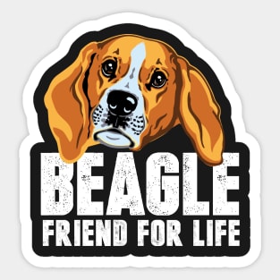 Beagle Friend for life Sticker